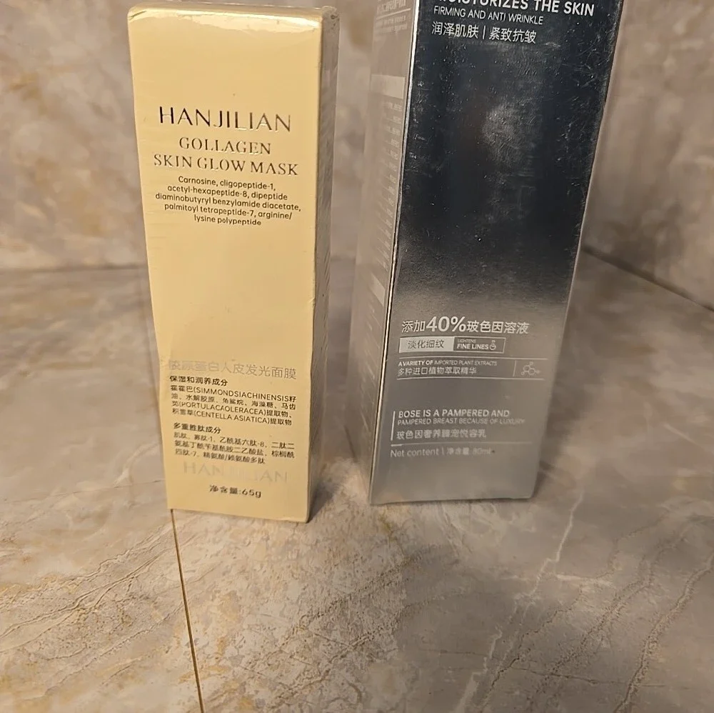 Anti-Aging Skincare Bundle: Hanjilian Skin Glow Mask + Yizhilai 40% Face Serum